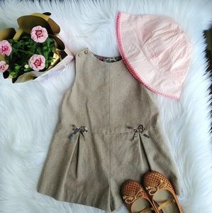 Zara Baby Girl Pinafore Romper EUC